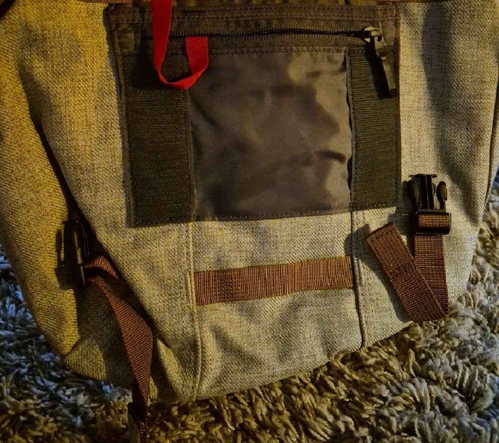Timbuk2 Brown and Gray Striped Messenger Bag - Picture 3 of 7